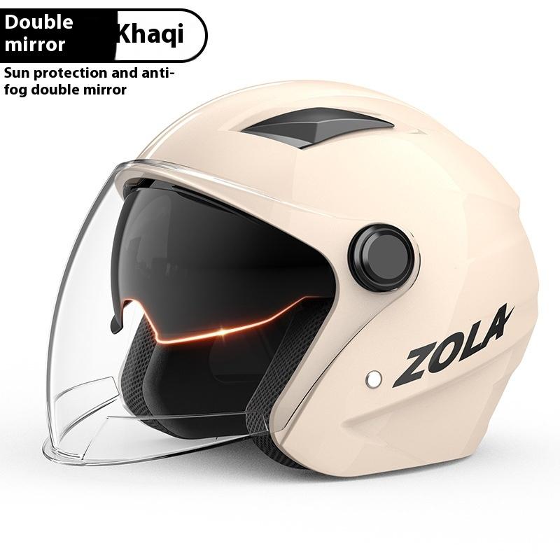 3/4 Half Helmet For Men Women Motorcycle Open Face Helmet Dual Sun Visor Quick Release Buckle Cycling Motocross Riding Equipment