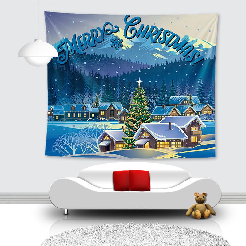 Strength Factory Foreign Trade European and American Christmas New Year Tapestry Beach Towel Rug