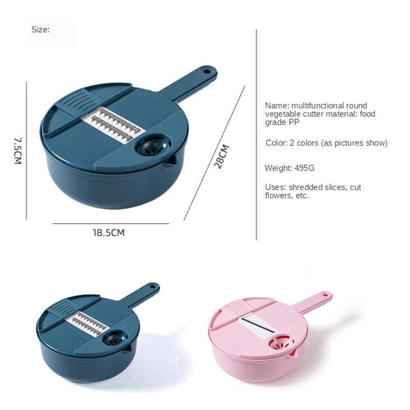 Gemüsehacker, Karotten, Kartoffeln, manuell schneiden, Multifunktionsreibe, Küchenhelfer, Gemüsewerkzeug, 12-teiliges Zubehör