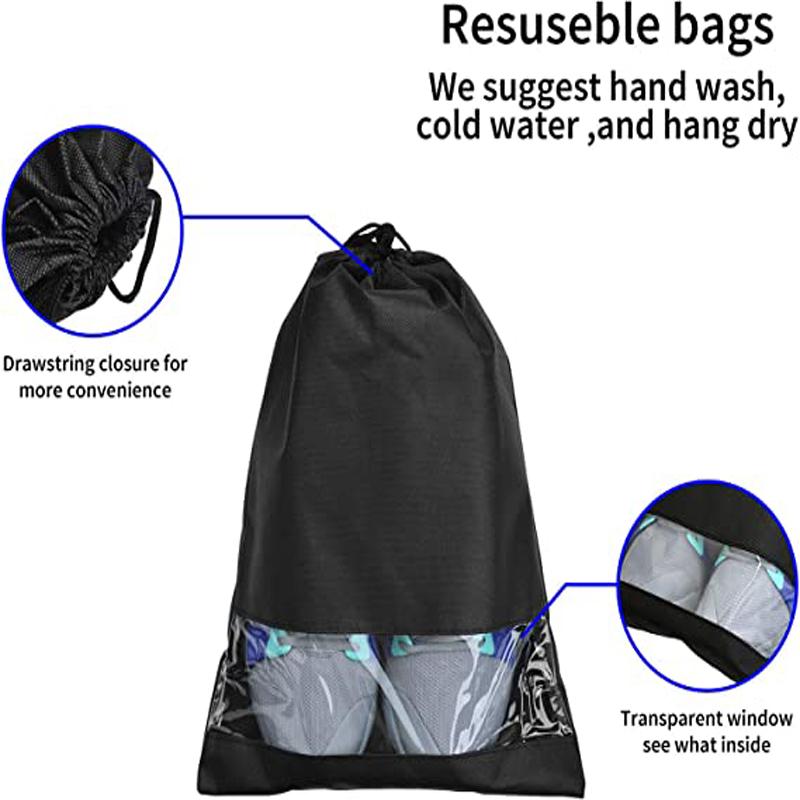 10/5pcs Shoes Storage Bag Closet Organizer Non-woven Portable Waterproof Pocket Clothing Classified Hanging Bag Travel Organizer