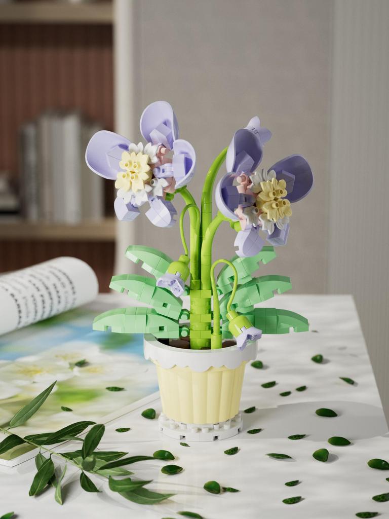 Sunflower & Rose Flower Building Blocks Toy Set for Kids - Assembled & Qixi Gift, Lego Compatible