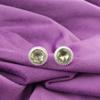 Green Amethyst Gemstone 925 Silver Push Back New Stud Friendship Day Earrings EE-147-1