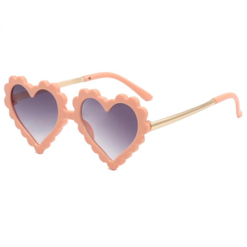 Children Heart Sun Shading Sunglasses Children Heart-Shaped Anti Ultraviolet Sunglasses Baby Love Glasses 6 Colors 0-8Years