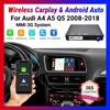 ANYFAR Бездротовий адаптер інтерфейсу CarPlay Android Auto для A4 A5 Q5 2008-2018 система MMI 3G з AirPlay Mirror Link Bluetooth