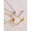 Yhpup Exquisite Zirconia Fashion Hand Chain Jewelry for Women Spring Summer Stainless Steel Waterproof Trendy Unique Bracelet