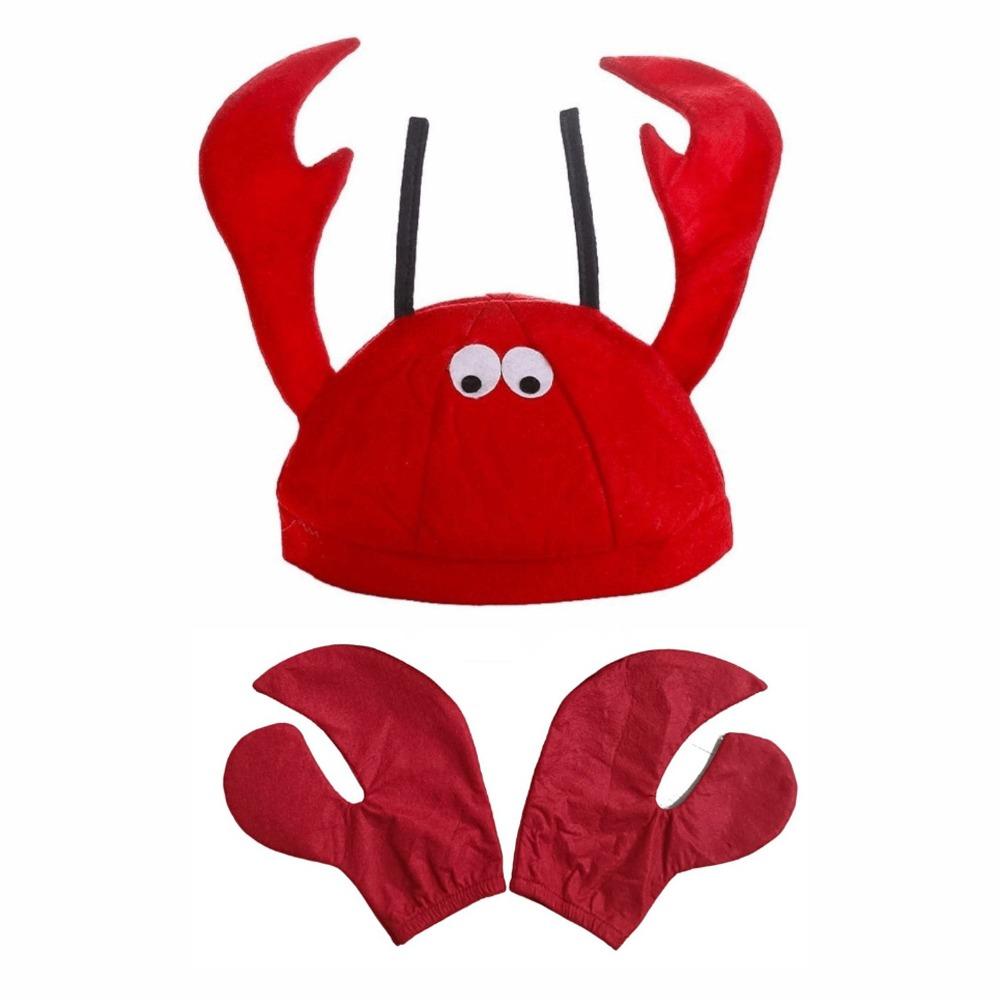 Cute Red Lobster Hat Cartoon Animal Headgear Funny Crab Hat Cosplay Event