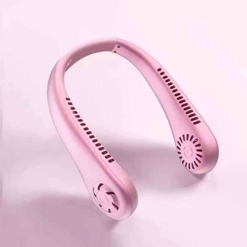 Bladeless Neck Fan USB Rechargeable Air Cooler Cooling Fan Wearable Neck Leafless Fan