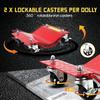 2pcs/4pcs Car Pulley Dolly 2000/2500LBS Capacity Heavy Duty Wheel Dollies for Moving Vehicles Trucks SUVs - Garage & Repair Shop
