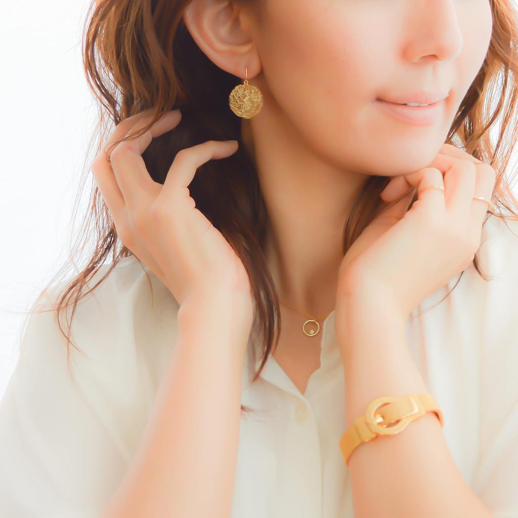 [Naot Jewelry] Women's Necklace Cubic Zirconia Gold Cubic Zirconia Circle Necklace