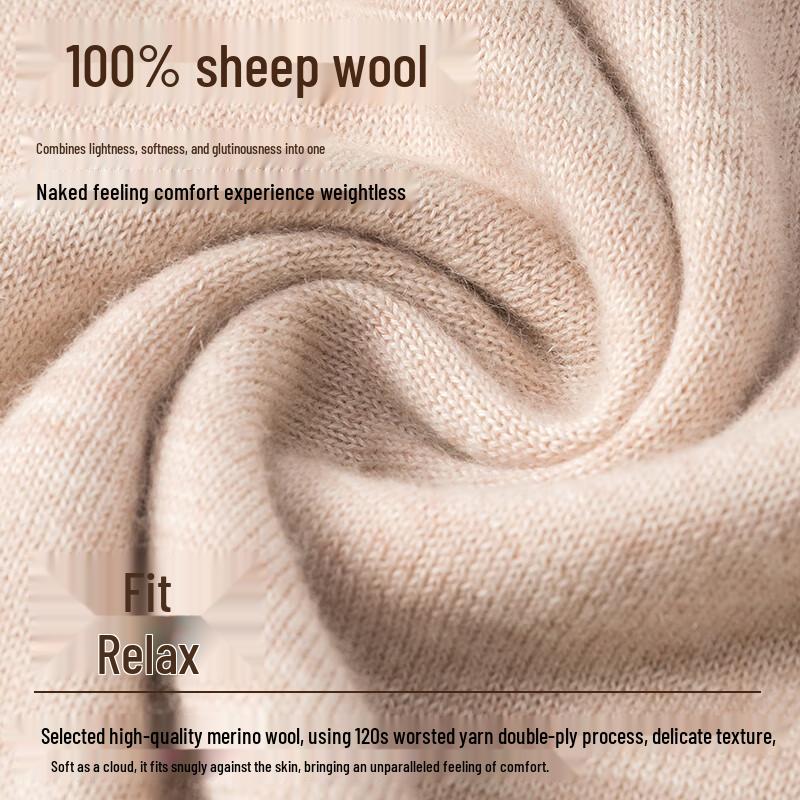 Hengyuanxiang Women's 120-Count Fine Spun Pure Wool Pullover Sweater