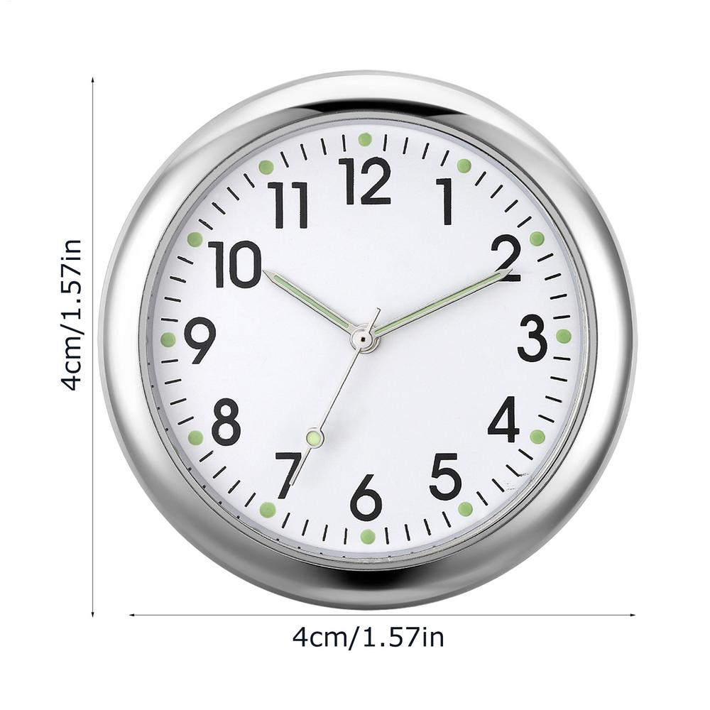 

Mini Quartz Analog Car Dashboard Time Stick-On Clock Watch Glow Decorative Clock for Car Decoration Exclusive белый