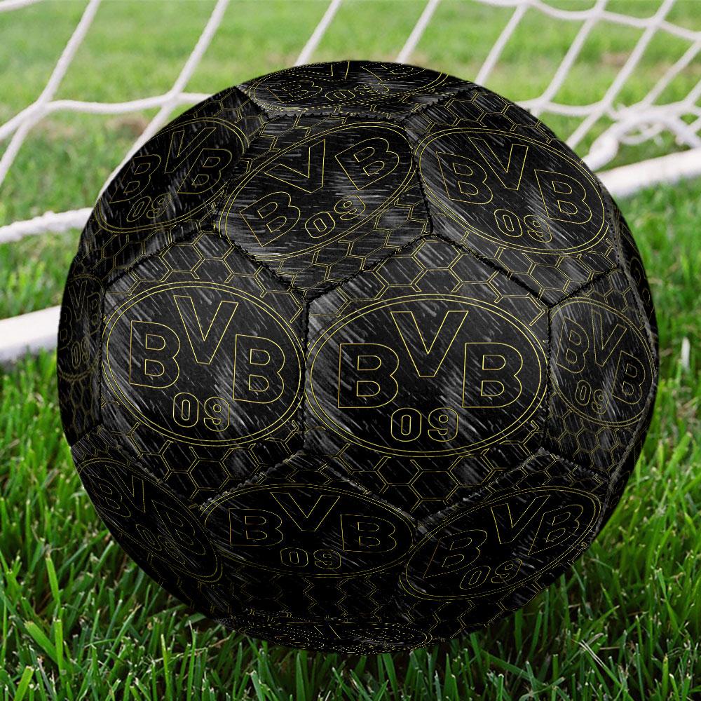 Borussia Dortmund Print Size 5 Soccer Ball, Standard Match Football for Sports Game and Team Practice, Ideal Gift for Soccer Fans