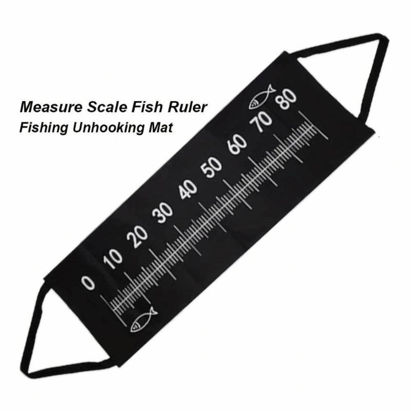 Portable Protections Pad Fishing Unhooking Mat with Tape Measure Landing Mat Foldable Outdoor Fishing Tool Equipment