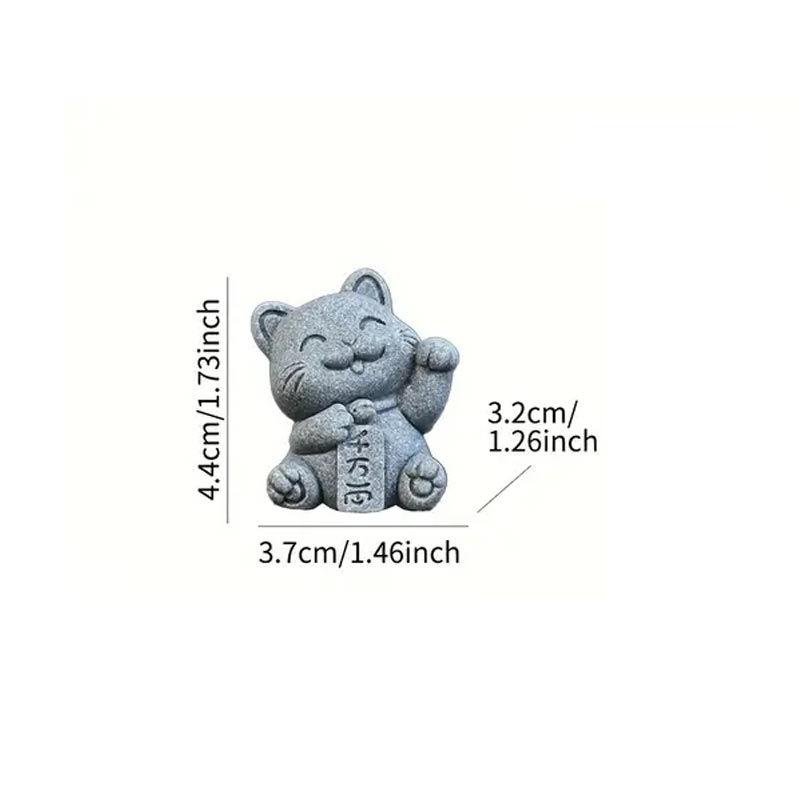 Cat Furniture Decorative Ornaments, Bonsai Rockery Desktop Office Gift Animal Creative Small Ornaments Decoration Miniatures