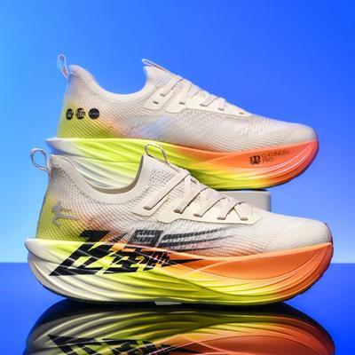 Estilo Pareja Zapatillas de Running para Hombre y Mujer Nuevas Suela Completa Placa de Carbono Zapatillas de Running de Alta Calidad Temporada Verano 2025 Transpirables
