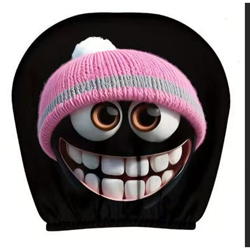 2PCS Funny Cartoon car headrest Cover, Cute Funny Eyes, Suitable for Halloween, Christmas car Universal Elastic Models Funny Decoration
