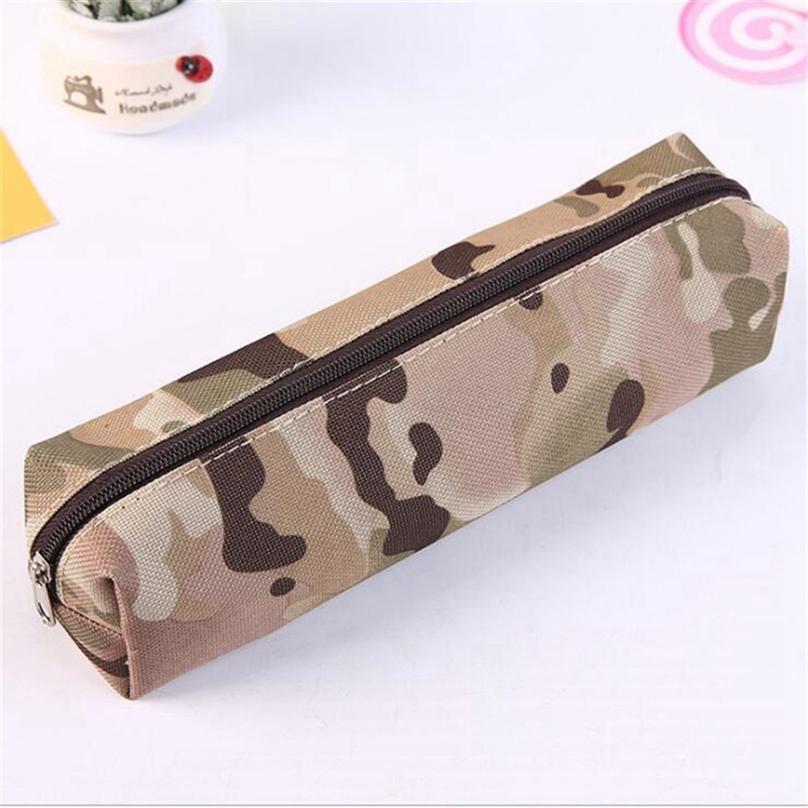 Fashion Boys Creative Military Student Pencil Case Stationery Storage Bag