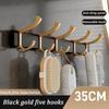 Gold Bathroom Shelf Hook Toilet Paper Holder Toilet Brush Towel Holder Space Aluminum Bathroom Hardware Set Bathroom Accessories