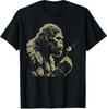 Blowing Wishes Funny Bigfoot Blowing Dandelion Vintage Art T-Shirt
