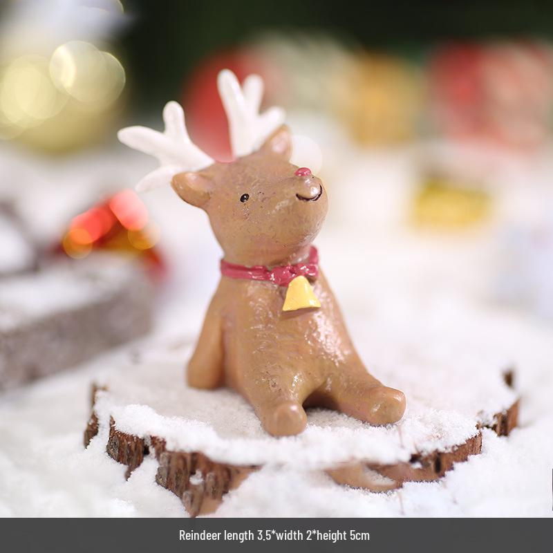 ZAKKA Świąteczne Miniaturki Zwierząt z Żywicy do Dekoracji Biurka