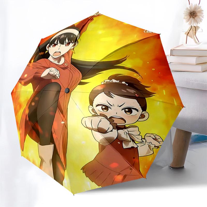 

1pc SPYxFAMILY Inspired Automatic Opening Folding Umbrella with 8-Bone Iron Frame - Perfect for Fans, Travelers, and Daily Use - Ideal Gift for Festiv