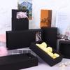 8 buc cutie neagră cu sertar, cutii de cadouri din hârtie Kraft, mini cutie de carton pentru artizanat, cutii pliabile pentru tratații, cutie de ambalare dreptunghiulară pentru cadouri, pentru artizanat, afaceri, nuntă