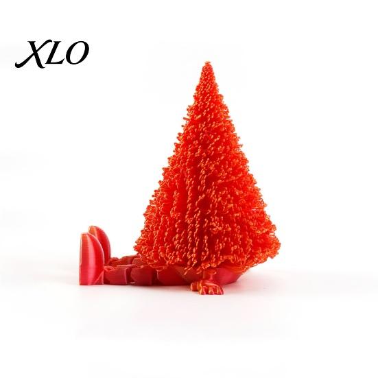 Novelty Holiday Desk Accessories Christmas Tree Figure, Flexible Movable Joints 3D Printed Collectable Figures Ornament, Creative Festive Atmosphere