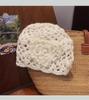 Women's Handmade Crochet Mohair Flower Beanie Hat