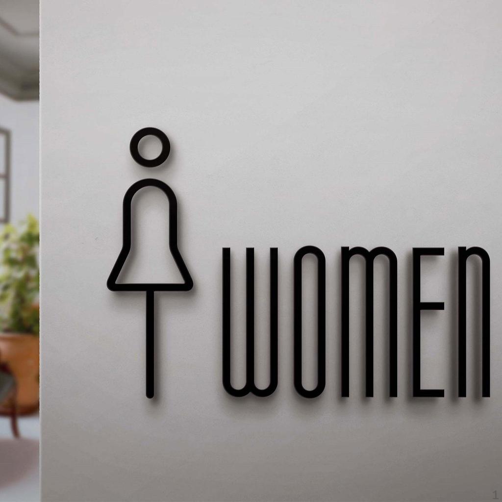 Znak Toaletowy 3D, Prosta Akrylowa Dekoracja Ścienna, Znak do Parków, Restauracji, Centrów Handlowych