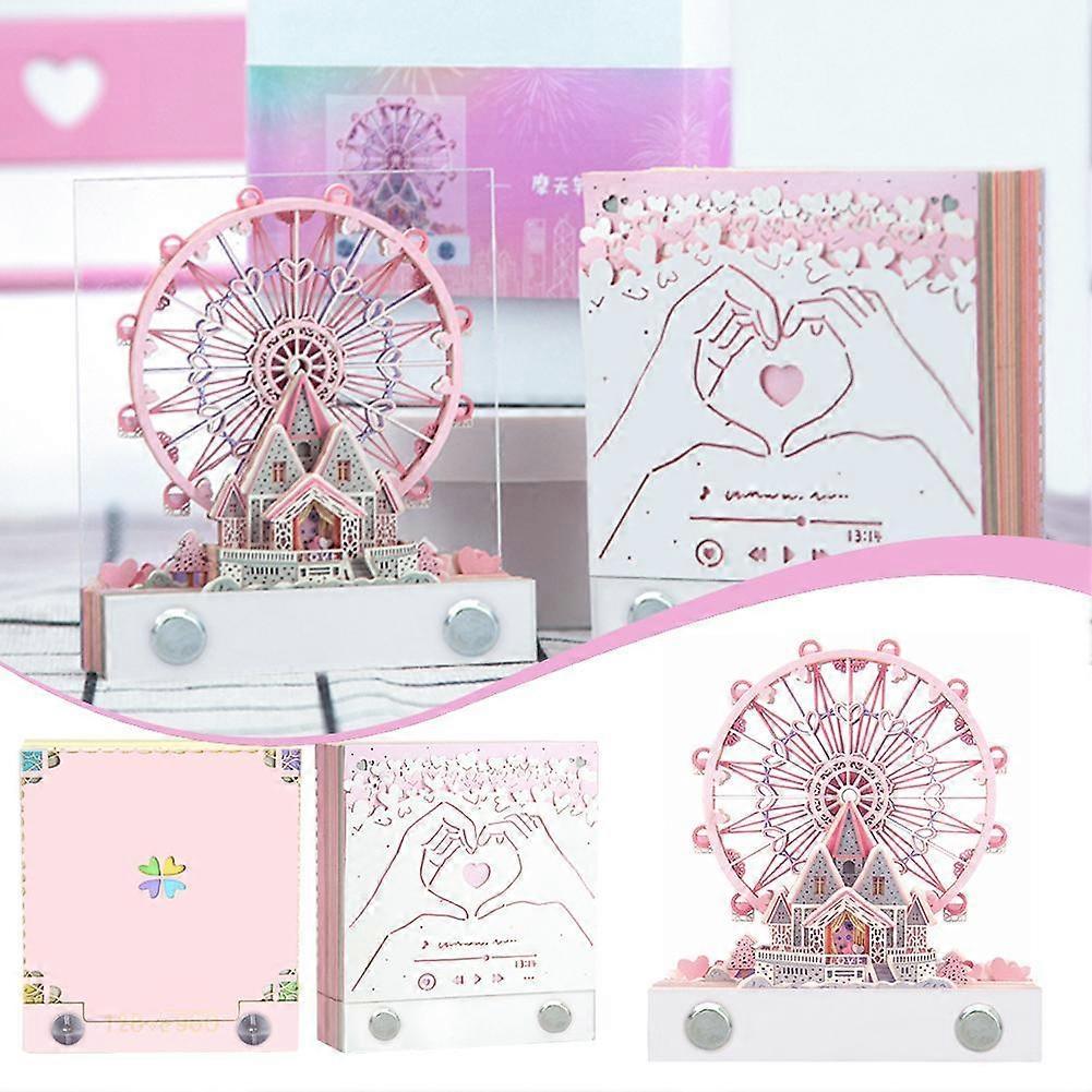 3D Memo Pad Ferris Wheel Sticky Notes DIY Three-Dimensional Paper Carving