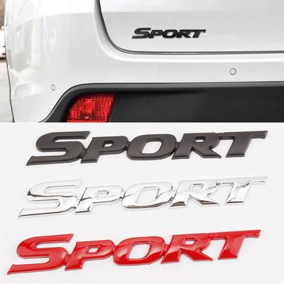 Insignia Emblema Insignia Pegatina Letras SPORT de Moda Metálica 3D Maletero de Coche Guardabarros de Carreras Pegatina Decoración de Estilo Universal Accesorios
