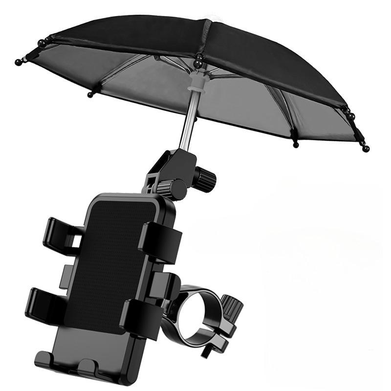 Motorcycle Car Phone Holder Umbrella Rainproof Outdoor Bicycle Phone Clip Handlebar Navigation Bracket Universal Phone Stand