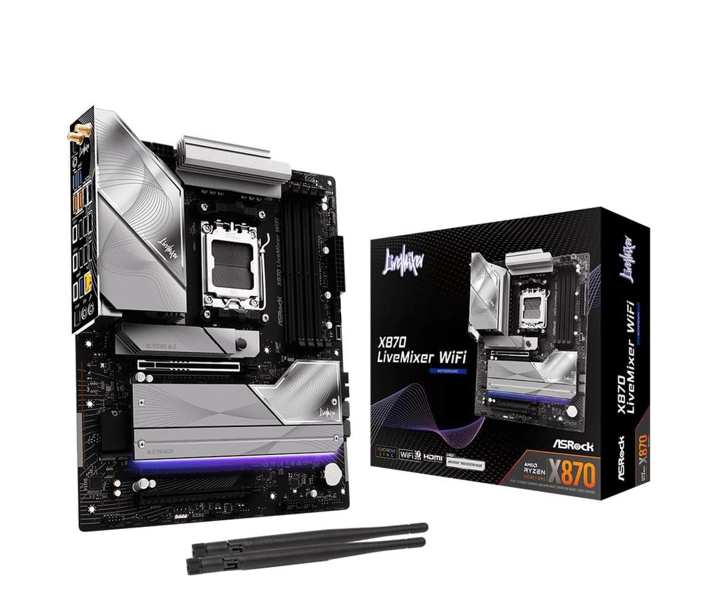 ASRock X870 Livemixer WiFi AMD Ryzen Series CPU X870 Chipset ATX Motherboard Japanese Retailer Motherboard, 9000/8000/7000 (Socket AM5), [Official