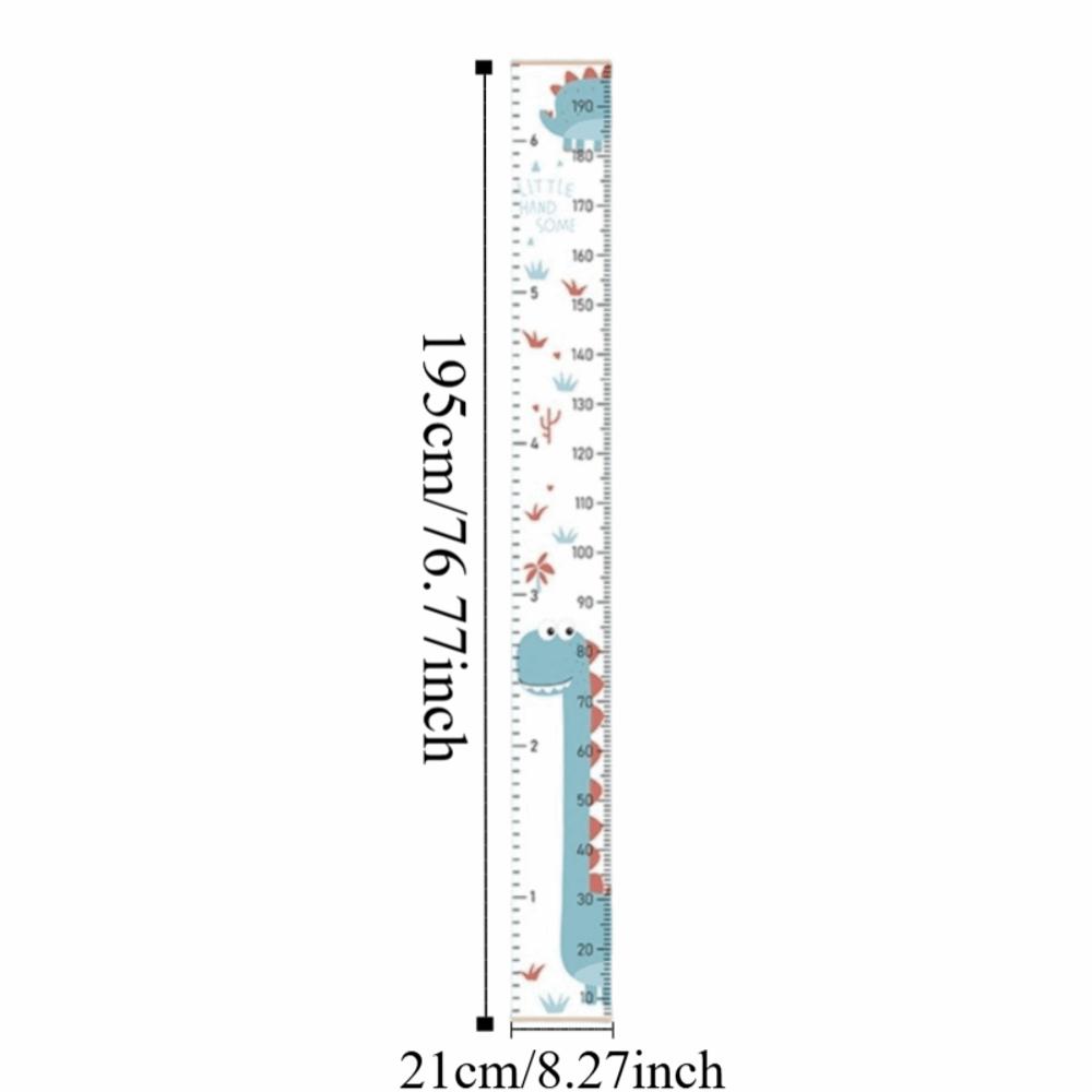 2M Height Child Growth Chart Wall Hanging Catoon Pattern Height Chart Growth Ruler Removable Height Measure Ruler