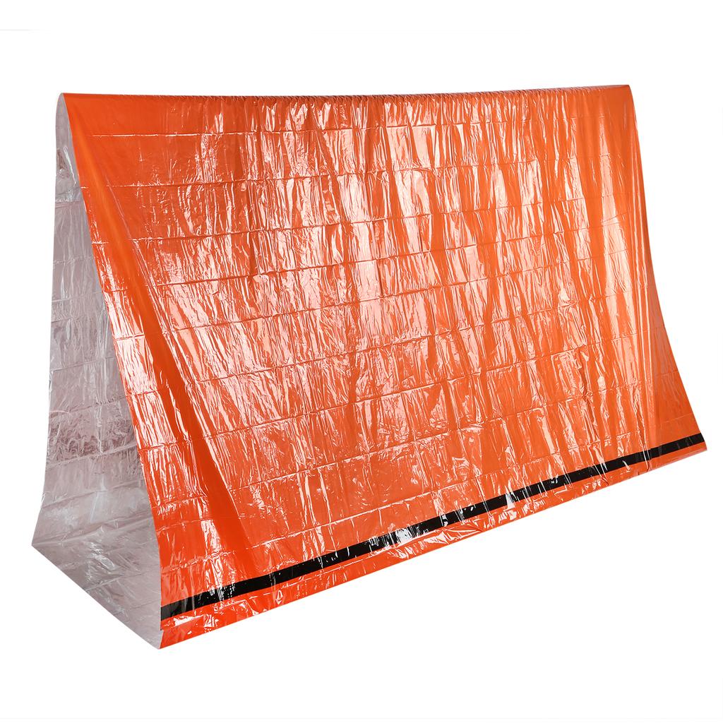 Outdoor Camping Tragbares Notzelt Schlafsack Warmhalten Wasserdicht Orange