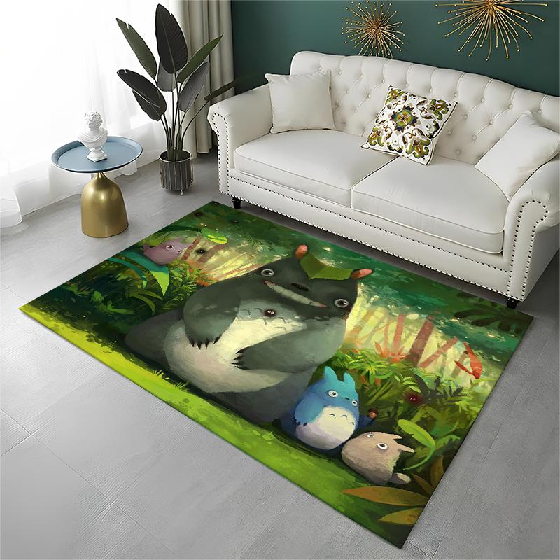 Classic T-Totoro Cartoon Cute Carpet Rug for Playroom Bedroom Living Room Sofa Home Decor,kid Area Rug Non-slip Floor Mat Gift