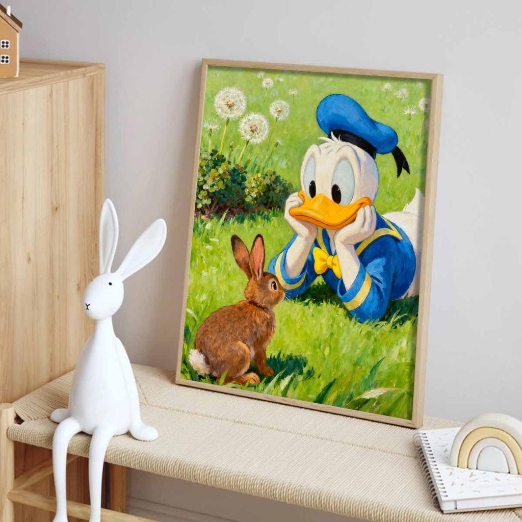 Disney Diamond Painting Kit DIY Round Home Wall Decor Adult Handmade Gift Donald Duck Bunny Dandelions