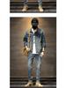 Men's Slim Fit Denim Suit - New Korean Style Jacket & Pants Set for Spring/Autumn