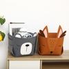 Cute Felt Storage Basket Waterproof Desktop Sundries Box Multi-purpose Animal Storage Box  Snack