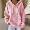 2025 Autumn/Winter Solid Color Trendy Casual Long Sleeve Drawstring Hoodie