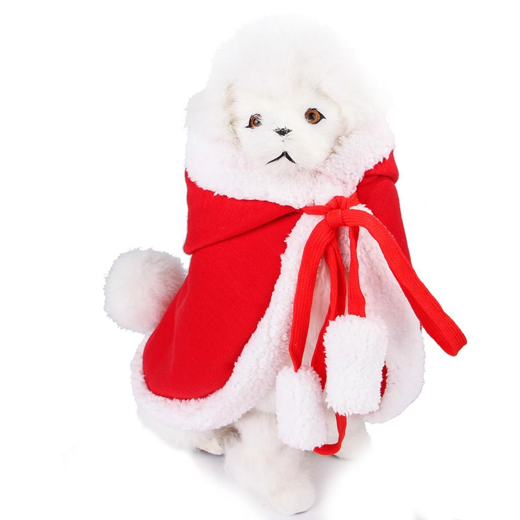 New Pet Dog Christmas Cat Cloak Hooded Style Keep Warm Cat Dog Clothing