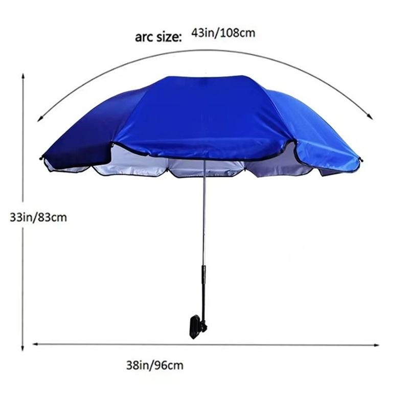 Beach Chair Sunshade With Steering Fixture Fishing Chair Backrest Chair Seaside Sunshade