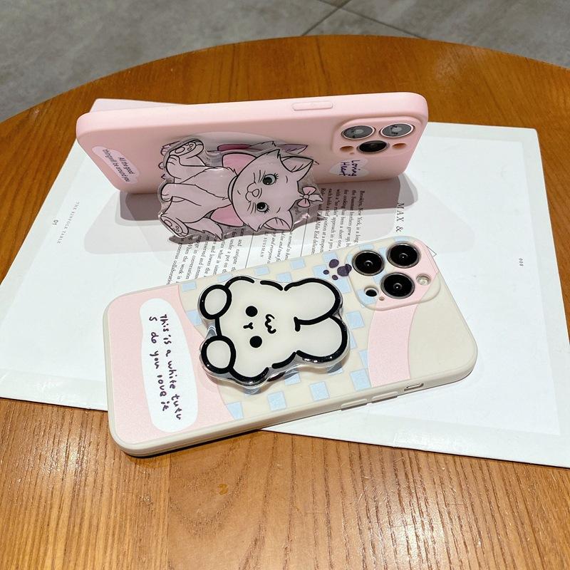 Cute Mary Cat Applies To Samsung S23 Mobile Phone Case A24 A34 Soft Cute Rabbit A04E Cartoon A53 Bracket