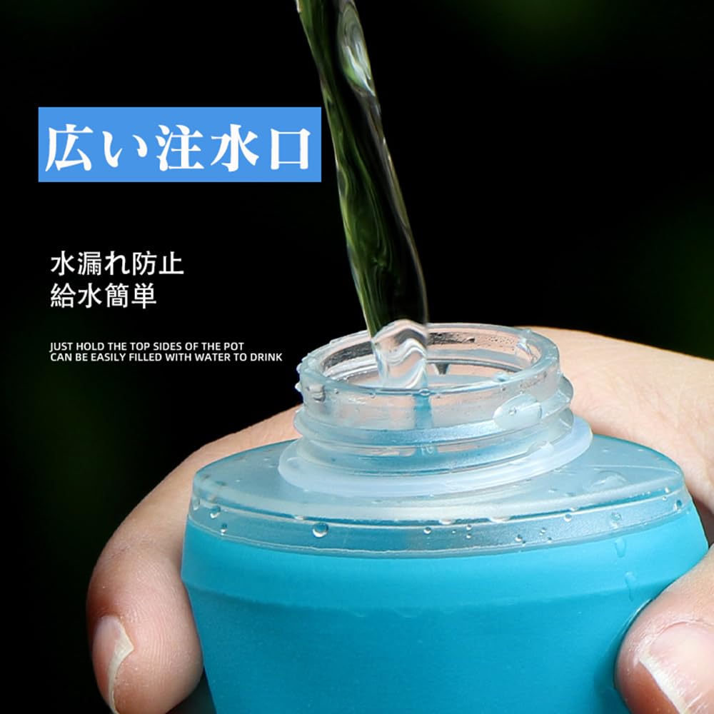 Soft Hydration Trail for Cycling Flask, Running, Marathon, Mountaineering, 250ml/500ml, Foldable, Lightweight, Hydration, Trail, (Pink, 500ml)