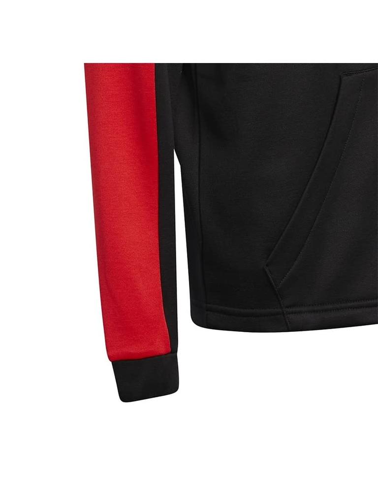 Adidas Polyester Knit Sweatshirt Hoodie Q3688 Red Size 150 Kids' Black/Vivid (HM9593)