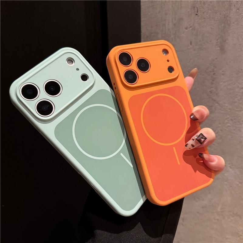 Liquid Silicone Magnetic For  Phone Case For For Iphone 17 Pro Max Wireless Charge Cover For For Iphone 15 16 Pro Max Accessories
