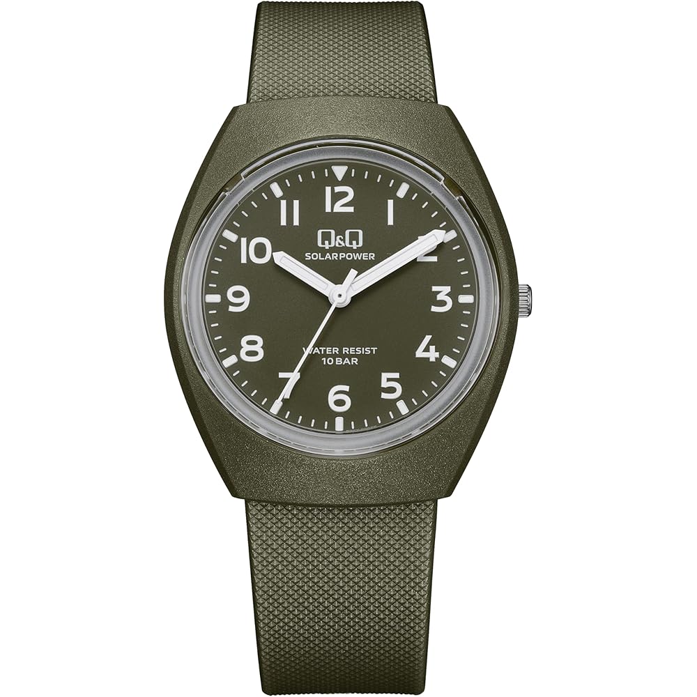 Citizen Q&Q Solar Watch Analog 10 ATM Water Resistant Lightweight E11A-006VK Khaki