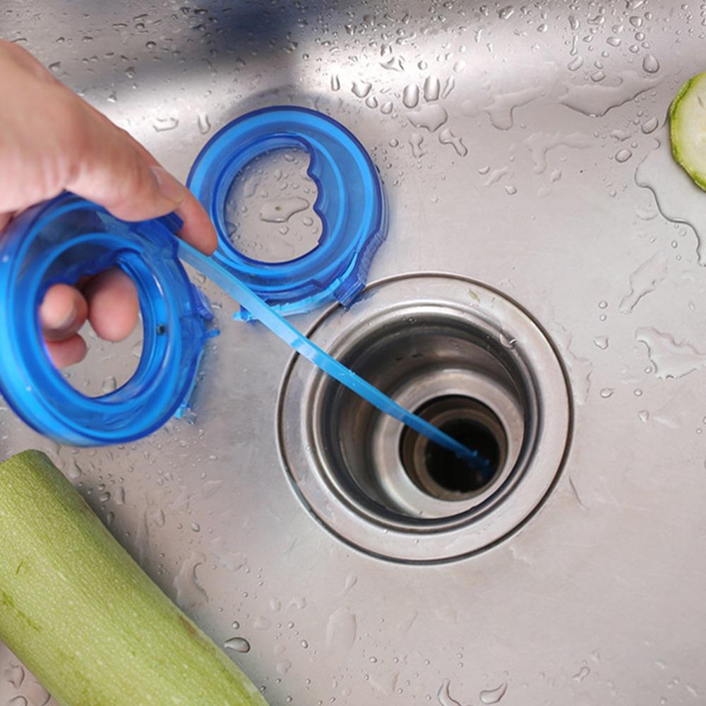 Blue Drain Hair Remover ABS Drain Opener Device Convenient Pipe Cleaner Tool for Sink Drains