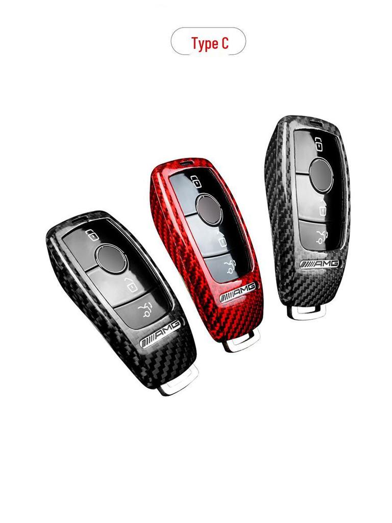 Schlüsselhülle aus echter Kohlefaser für Mercedes Plug-in S-Klasse, E-Klasse, G63 AMG