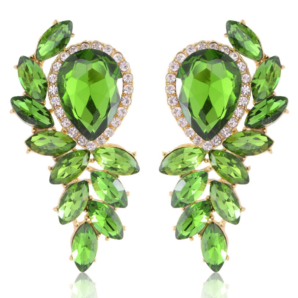 Luxury Rhinestone Stud Earrings For Women Elegant And Exquisite Crystal Ear Jewelry Fashionable Personalized Accessories
